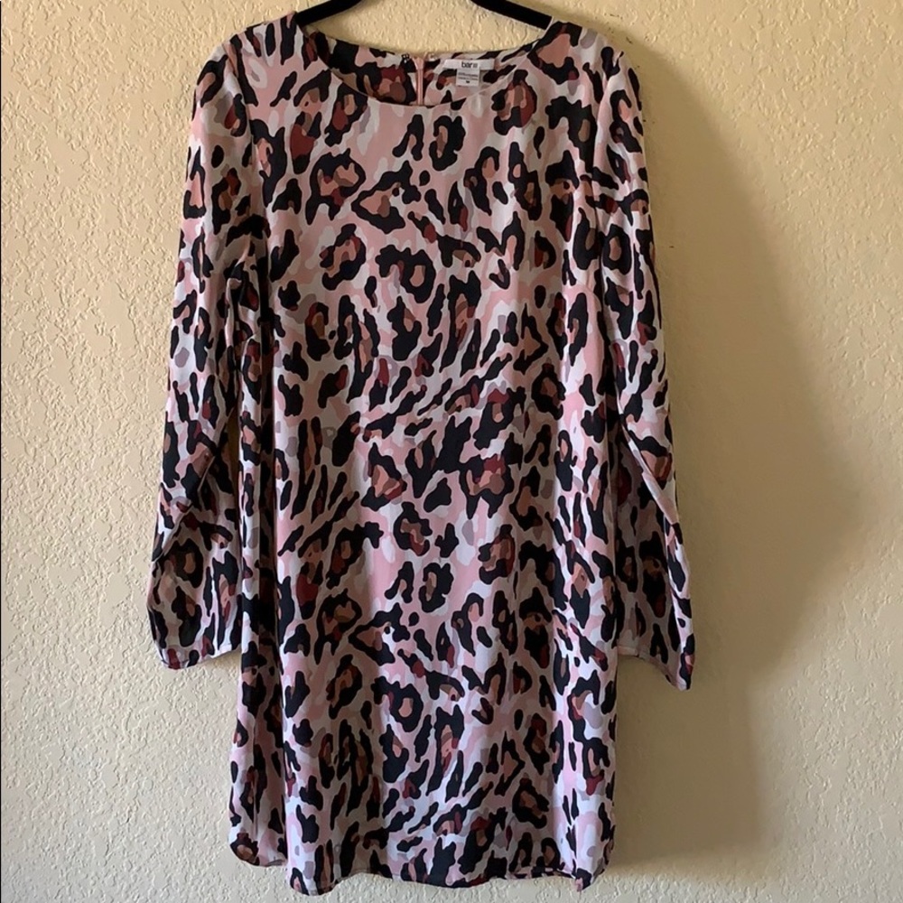 Bar III Print Pink & Black Dress